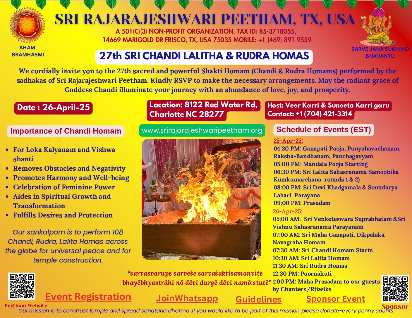 27th Chandi Homa - Charlotte pdf