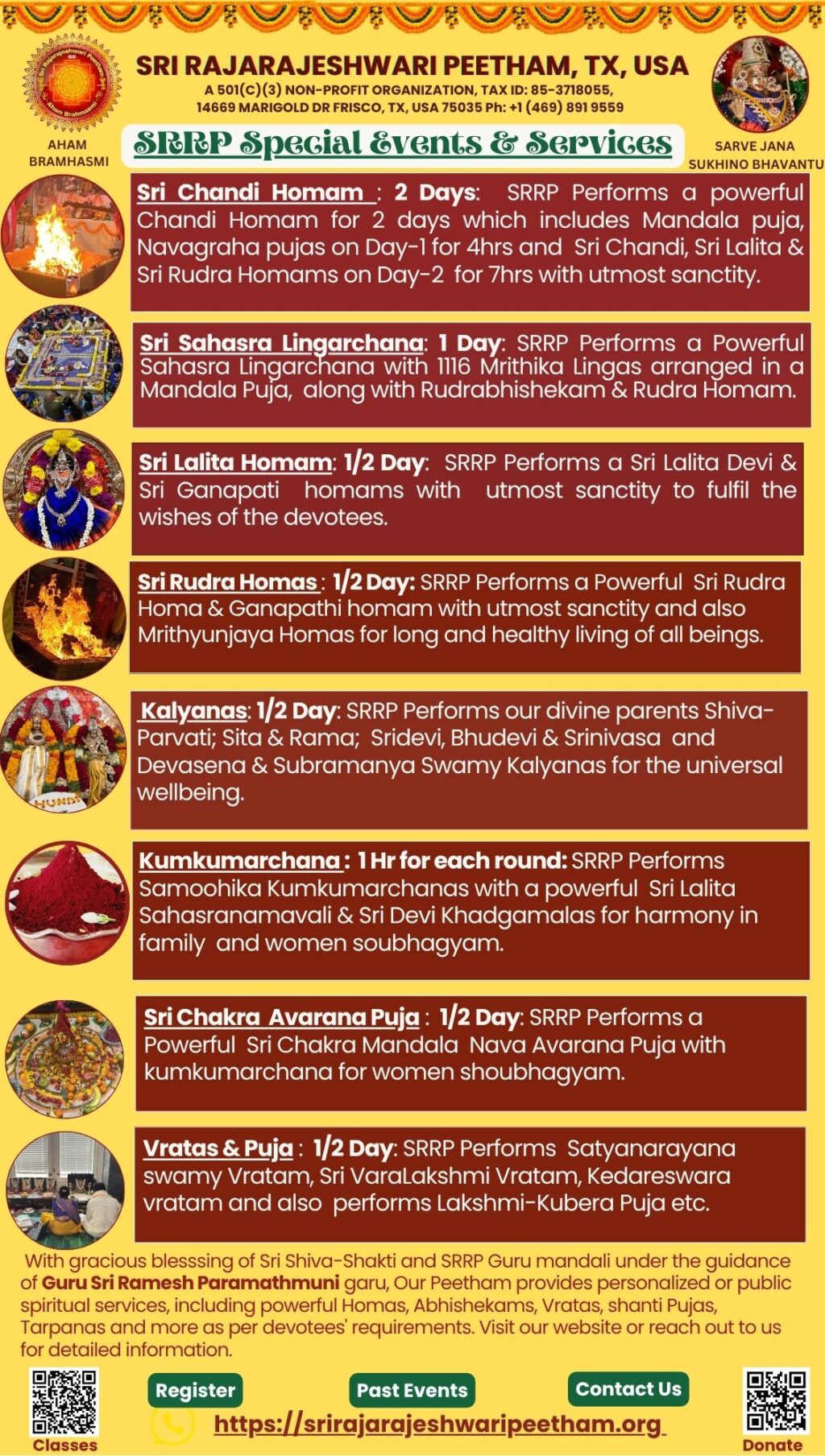 SRRP Special Events & Services